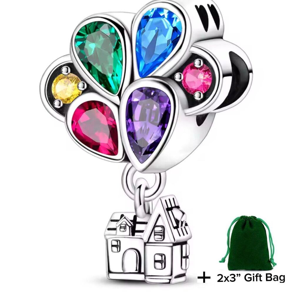 Flying House Dangle Charm | 925 Silver | Brand New